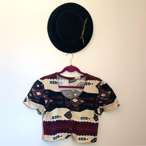 Roughrider by Circle T
Cropped western top with cutout detail on back